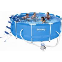 Бассейн каркасный Bestway Steel Pro Max 366х100см, насос фильтр 2,006л. 56260