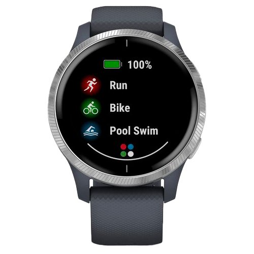 Часы для спорта Garmin Venu Silver Granite Blue
