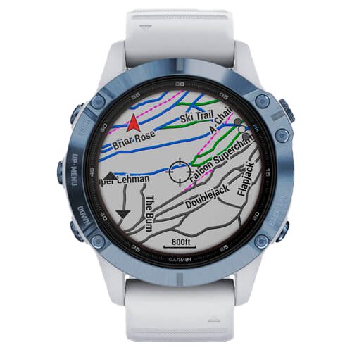 Часы для спорта Garmin Fenix 6 Pro Solar Mineral Blue