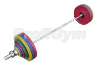 ШП-005 Штанга ProfiGym рекордная олимпийская 182,5 кг в наборе, цветная