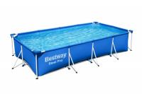 Бассейн Bestway каркасный прямоугольный 400х211х81 см, фильтрующий насос (220-240В) 56424