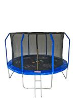 Батут Sport Elite Game 12FT фиберглас с принтом, защитной сеткой внутрь, с лестницей FR-50-12FT