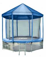 Батут Optifit Like blue 12ft с синей крышей