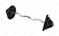 В-ШТР-82,5-26 Штанга ProfiGym W-образная, 82.5кг, обрезиненные диски