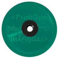 ДОЦ-50/51 Диск ProfiGym для штанги олимпийский, 50 кг зеленый