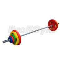 Штанги цветные ProfiGym ( 3 хвата ) 110-2 кг