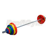 Штанги цветные ProfiGym ( 3 хвата ) 130 кг 2