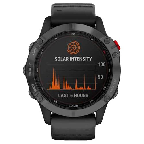 Часы для спорта Garmin Fenix 6 Pro Solar Slate Gray Black