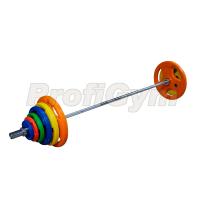 Штанги цветные ProfiGym ( 3 хвата ) 140 кг