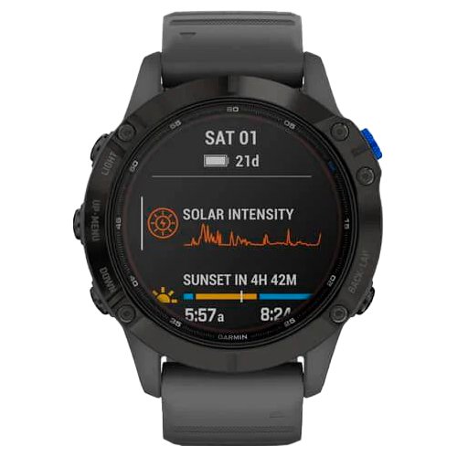 Часы для спорта Garmin Fenix 6 Pro Solar Black Slate Gray