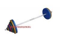 ШТРЦ-120-26 Штанга ProfiGym тренировочная 120кг с грифом 25мм