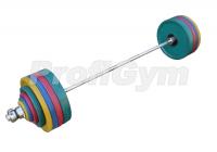 ШП-008 Штанга ProfiGym рекордная олимпийская 282,5 кг в наборе, цветная
