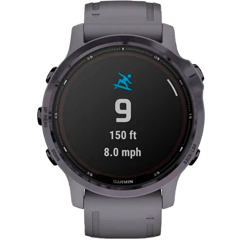 Часы для спорта Garmin Fenix 6S Pro Solar Amethyst Steel Shale Grey