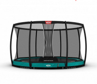 Батут Berg InGround Champion 430 (зеленый) с защитной сеткой Deluxe
