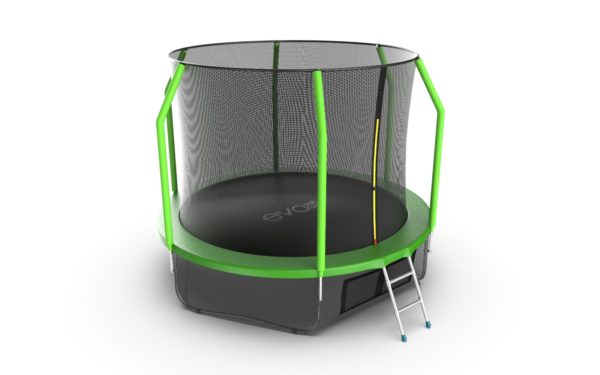 Батут с внутренней сеткой Evo Jump Cosmo 10ft (Green) + нижняя сеть