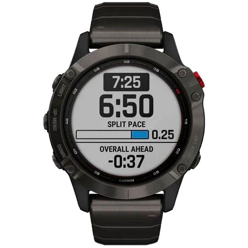 Часы для спорта Garmin Fenix 6 Pro Solar Titan Gray DLC