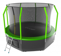 Батут с внутренней сеткой Evo Jump Cosmo 12ft (Green) + нижняя сеть