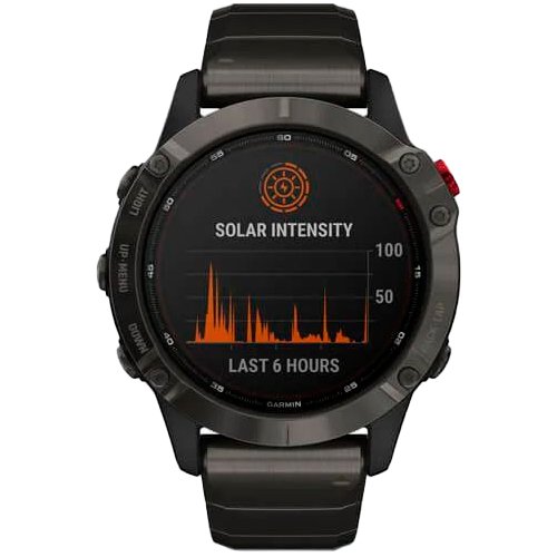 Часы для спорта Garmin Fenix 6 Pro Solar Titan Gray DLC