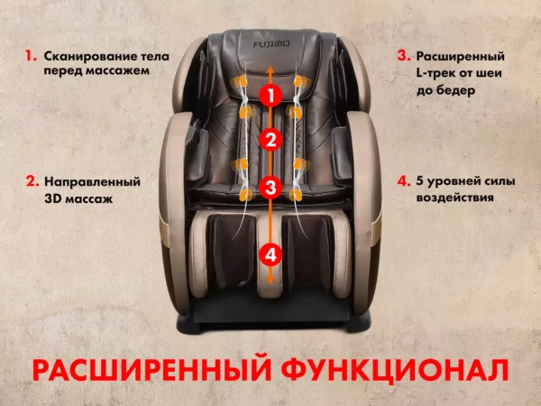Массажное кресло Fujimo QI F633 Business Edition Эспрессо