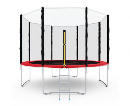 Батут с сеткой DFC Pelpo 12ft с лестницей, Red
