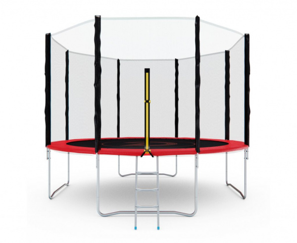 Батут с сеткой DFC Pelpo 12ft с лестницей, Red