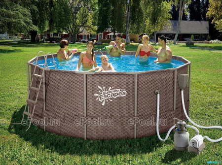 Каркасный бассейн Summer Escapes круглый 366х132 см (комплект), Р20-1252-S