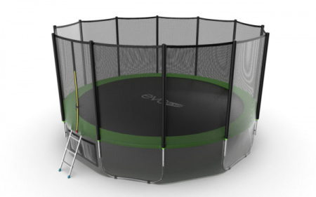 Батут с внешней сеткой Evo Jump External 16ft (Green) + нижняя сеть