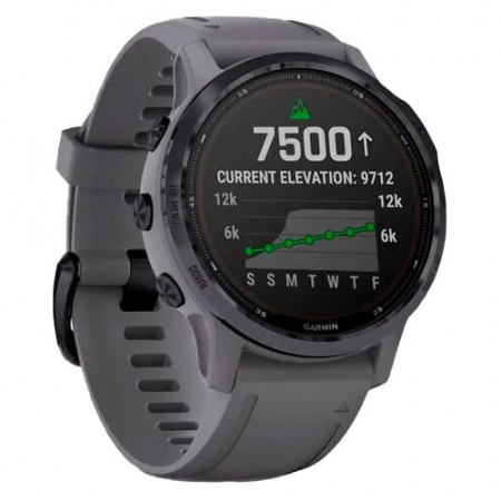Часы для спорта Garmin Fenix 6S Pro Solar Amethyst Steel Shale Grey