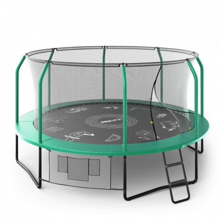 Батут Unixline Supreme Game 14 ft (green)