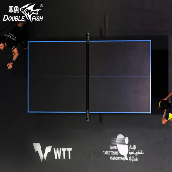 Стол для настольного тенниса Double Fish 233 ITTF 25 mm чёрный с сеткой XW-923
