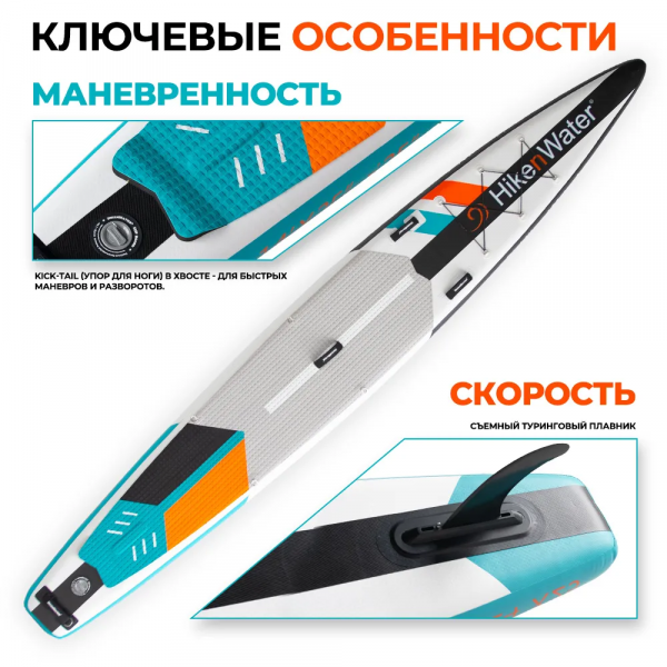Надувная Sup доска Hiken Water Race Pro 14.0" X 27"