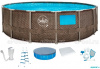 Каркасный бассейн Swing круглый 488x122 см Elite Wicker Dark с окном, (комплект)