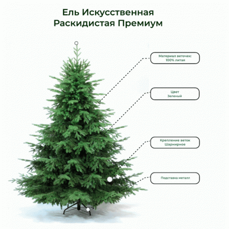 Ель искусственная Царь Елка Раскидистая Премиум, РДП-210