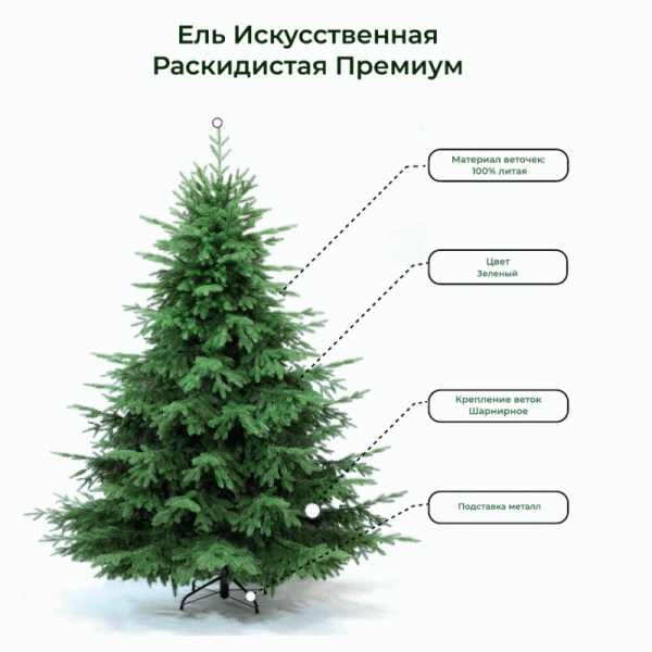 Ель искусственная Царь Елка Раскидистая Премиум, РДП-210
