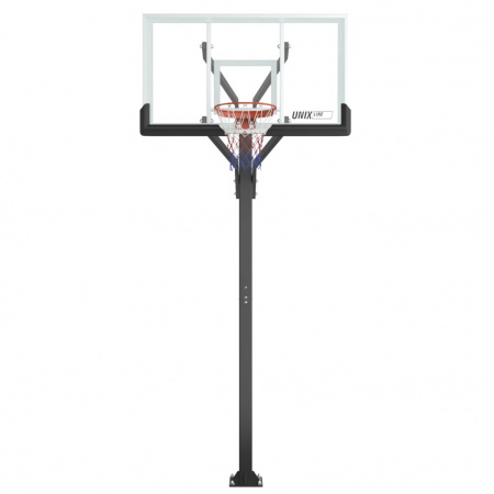 Баскетбольная стойка стационарная Unix Line B-Stand-PC 72"x42" R45 H230-305 см