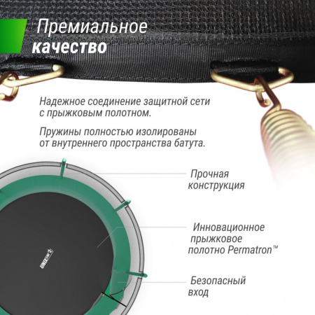 Батут Unix Line Supreme Basic 12 ft (green)