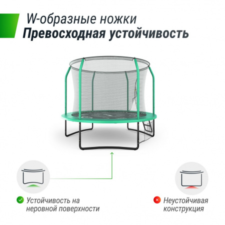 Батут Unixline Supreme Game 8 ft (green)