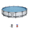 Бассейн каркасный Bestway круглый 427х84см, фильтрующий насос (220-240В) 56595