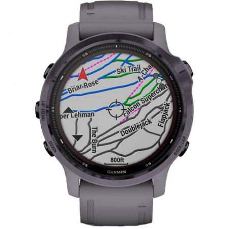 Часы для спорта Garmin Fenix 6S Pro Solar Amethyst Steel Shale Grey