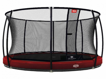 Батут Berg Elite+ InGround 430 (красный) с защитной сеткой T-series