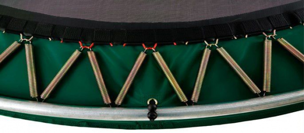 Батут Berg Champion 430 (зеленый) + защитная сетка "Comfort"