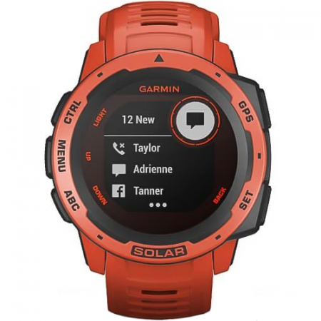 Часы для спорта Garmin Instinct Solar Flame Red