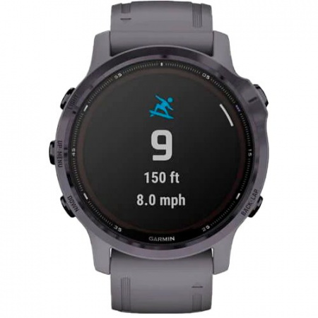 Часы для спорта Garmin Fenix 6S Pro Solar Amethyst Steel Shale Grey