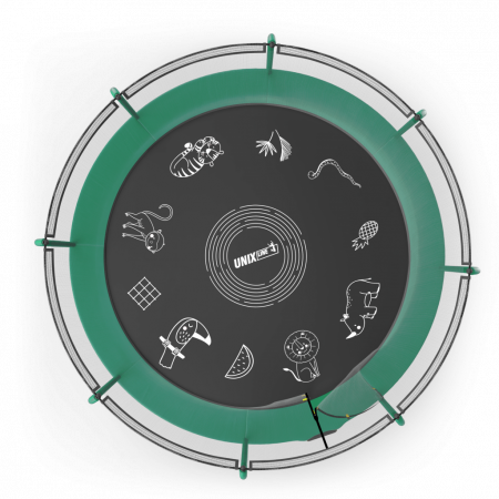 Батут Unixline Supreme Game 14 ft (green)