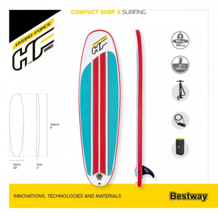 Sup-доска Bestway 65336 BW "Compact Surf 8"