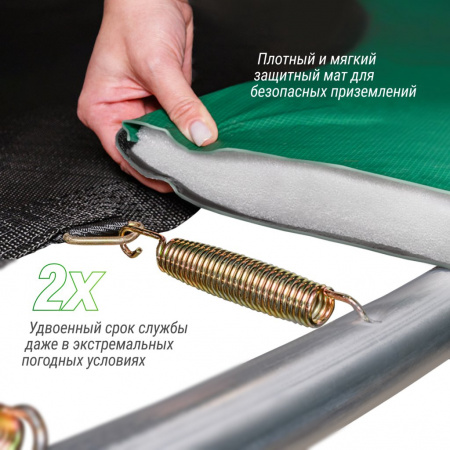 Батут Unix Line Supreme Basic 8 ft (green)