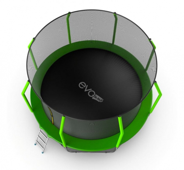 Батут с внутренней сеткой Evo Jump Cosmo 12ft (Green) + нижняя сеть