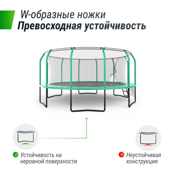 Батут Unixline Supreme Game 16 ft (green)