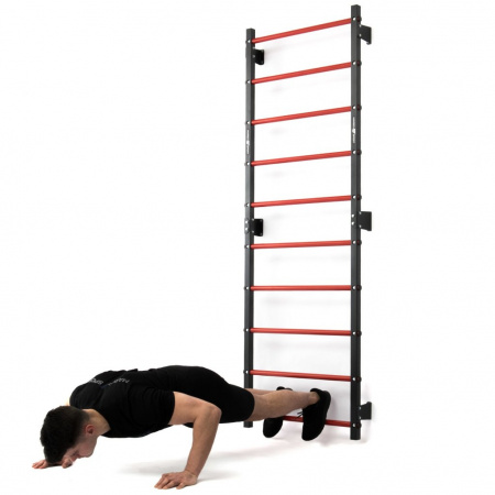 Шведская стенка 230 x 81 cm MH-U204 +MH-U205 Брусья , турник , пресс навесной для шведской стенки Marbo Sport