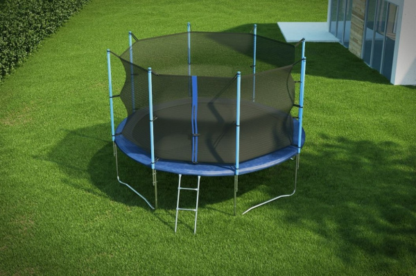 Батут Diamond fitness internal 12 FT (366 см) с защитной сеткой и лестницей